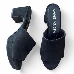 Anne Klein Payge Platform Slide Sandal SZ 6  Block Heel